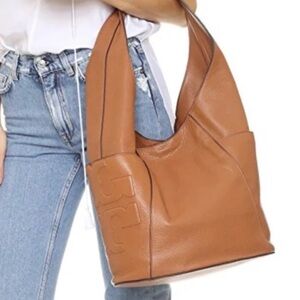 Tory Burch Bombe T Leather Hobo Bag